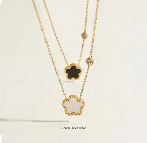 Maryam’s Essential Exquisite Clover Double Sided Layered Necklace