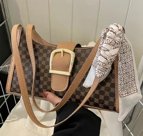 Maryam’s Essential Textured Geometric Pattern Scarf Bag