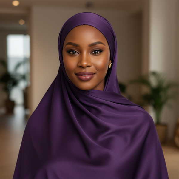 Maryam's Essential Stunning Plain Satin Shawl/Hijab