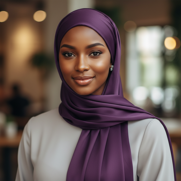 Maryam's Essential Stunning Plain Satin Shawl/Hijab