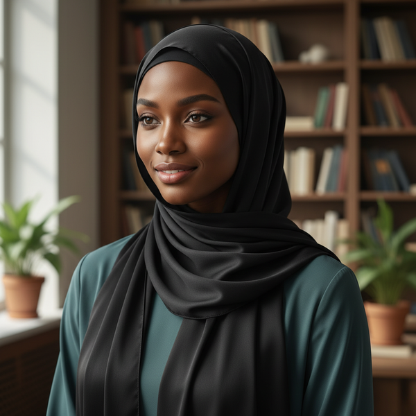 Maryam's Essential Stunning Plain Satin Shawl/Hijab