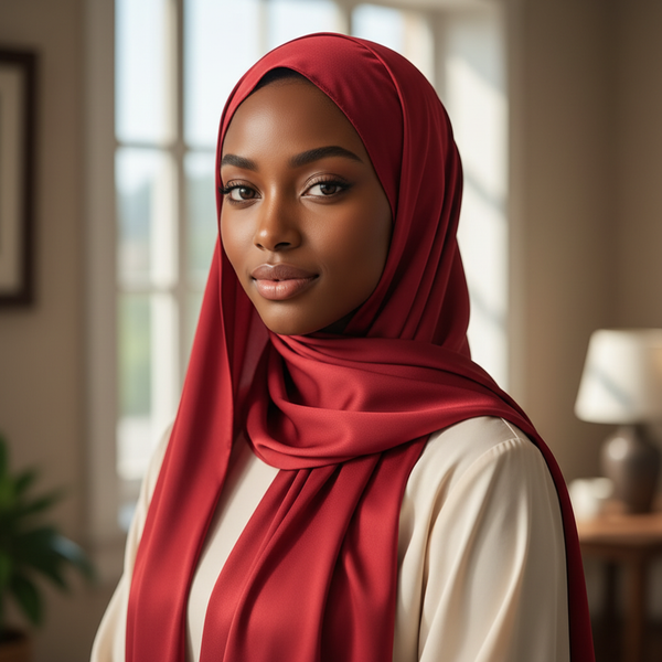 Maryam's Essential Stunning Plain Satin Shawl/Hijab
