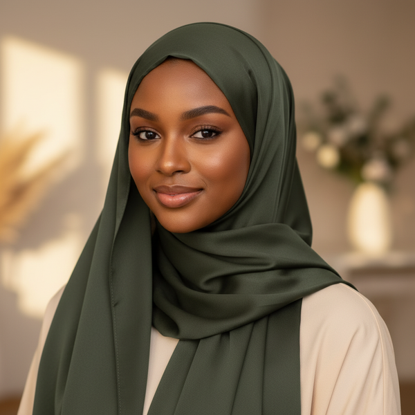 Maryam's Essential Stunning Plain Satin Shawl/Hijab