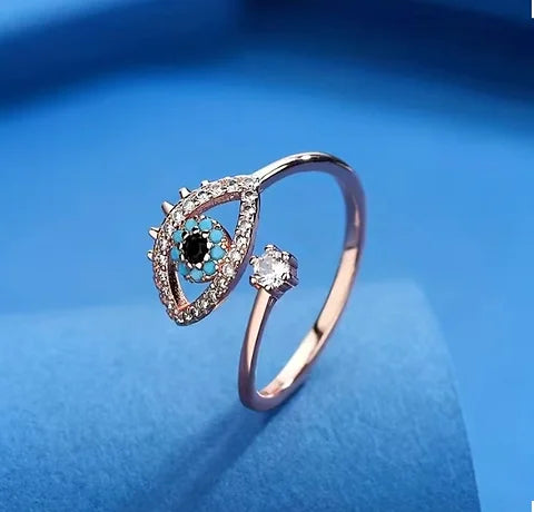 Maryam’s Essential Trendy Enamel Evil Eye Cuff Ring