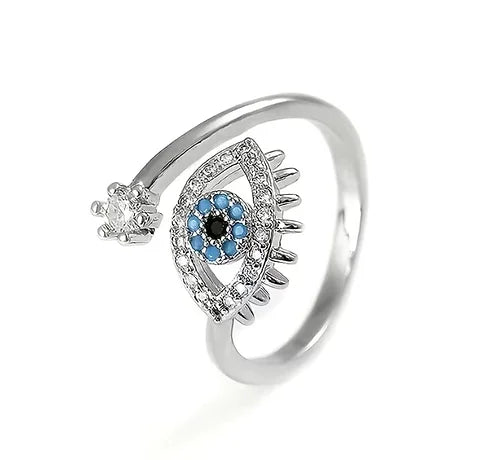 Maryam’s Essential Trendy Enamel Evil Eye Cuff Ring