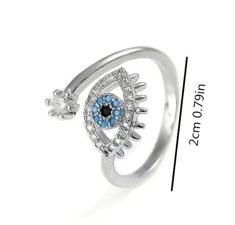 Maryam’s Essential Trendy Enamel Evil Eye Cuff Ring