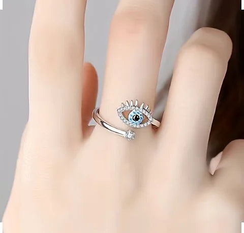 Maryam’s Essential Trendy Enamel Evil Eye Cuff Ring
