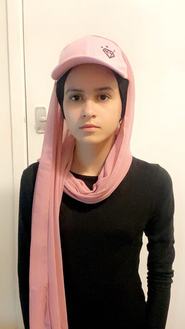 Maryam’s Essential Diamond Style Luxury All in One Baseball Cap with Hijab