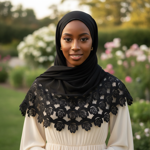 Maryam’s Essential Floral Pattern Chiffon Hijab/Scarf