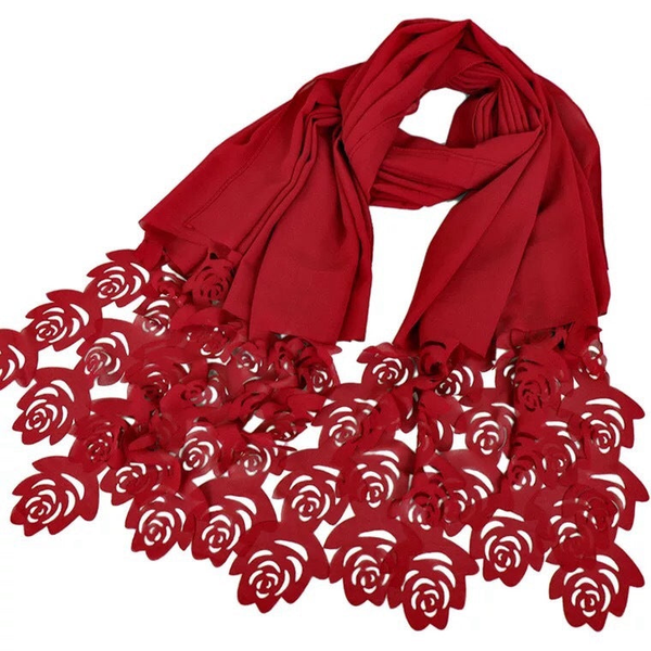 Maryam's Essential Floral Pattern Chiffon Hijab/Scarf