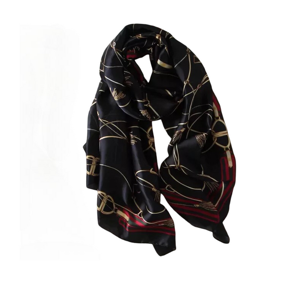 Maryam's Essential Stunning Silk Satin Printed Shawl/Hijab