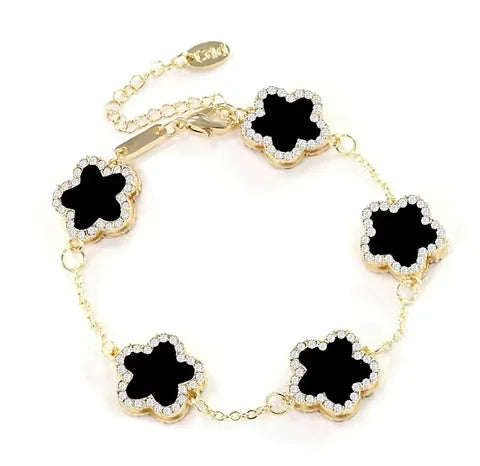 Maryam’s Diamond Style Double Sided Clover Bracelet