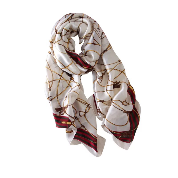 Maryam's Essential Stunning Silk Satin Printed Shawl/Hijab