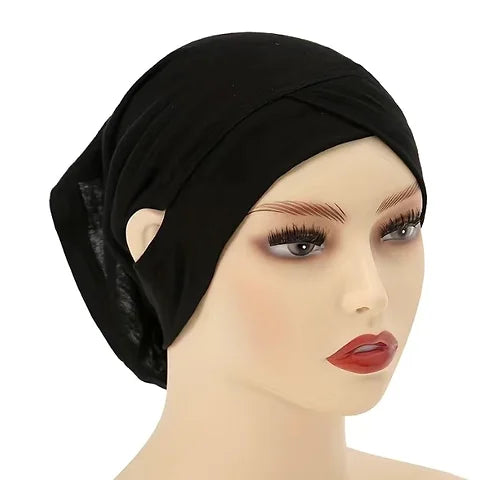 Maryam’s Essential Crossed Forehead Stretchy Trendy Cap