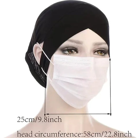 Maryam’s Essential Crossed Forehead Stretchy Trendy Cap