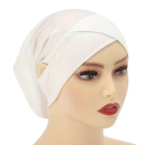 Maryam’s Essential Crossed Forehead Stretchy Trendy Cap