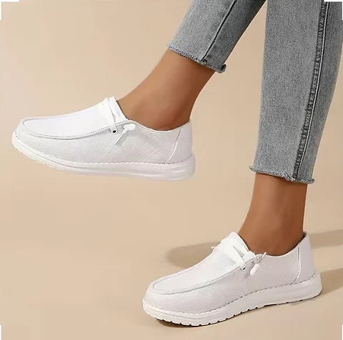 Maryam’s Essential Lightweight Low Top Lace Up Canvas Loafers Shoes