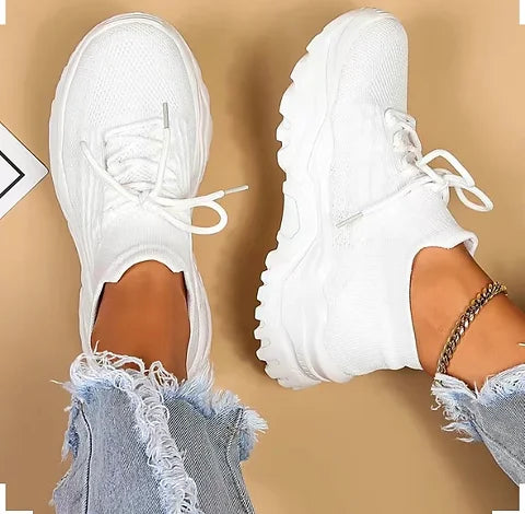 Maryam’s Essential Breathable Knit Platform Non-Slip Sneaker Shoes