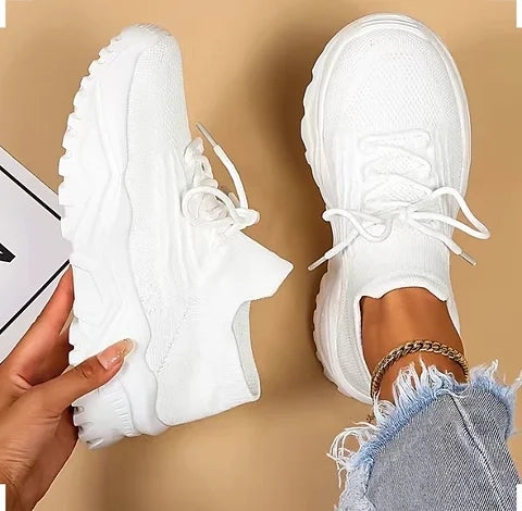 Maryam’s Essential Breathable Knit Platform Non-Slip Sneaker Shoes