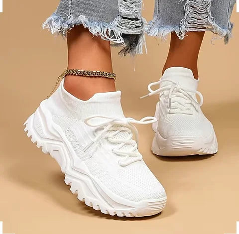 Maryam’s Essential Breathable Knit Platform Non-Slip Sneaker Shoes