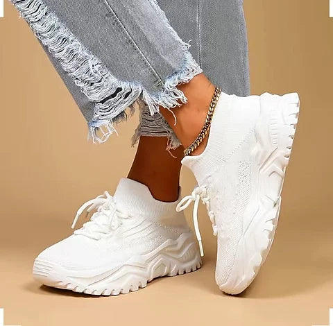 Maryam’s Essential Breathable Knit Platform Non-Slip Sneaker Shoes