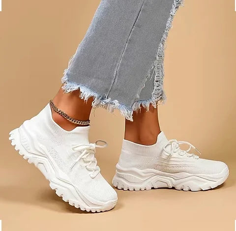 Maryam’s Essential Breathable Knit Platform Non-Slip Sneaker Shoes