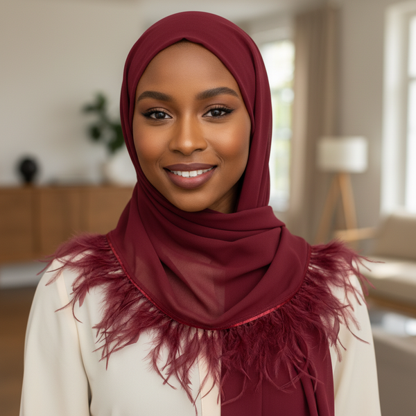 Maryam's Essential Signature Feather Chiffon Hijab