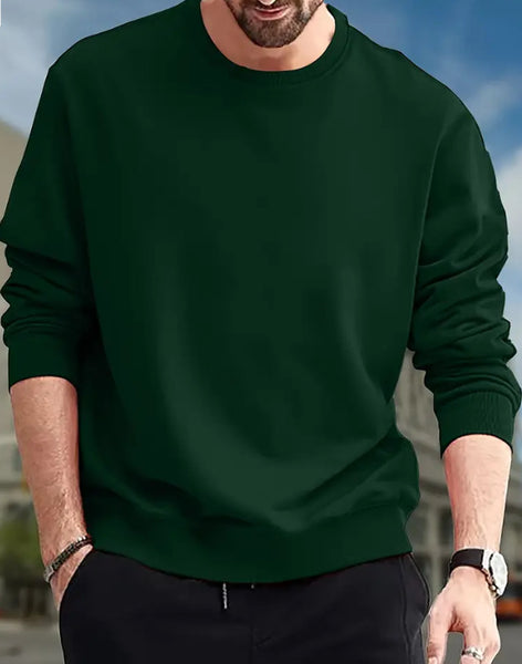 Maryam’s Essential Men Casual Long Sleeves Sporty Pullover Sweatshirt