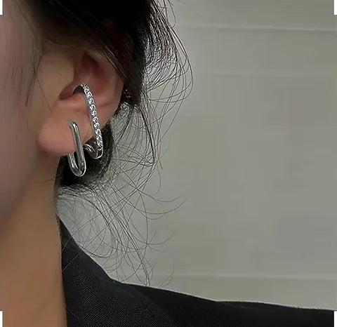 Maryam’s Essential Exquisite Rhinestone Hoop Shiny Earrings