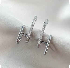 Maryam’s Essential Exquisite Rhinestone Hoop Shiny Earrings