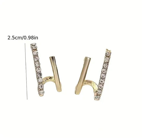 Maryam’s Essential Exquisite Rhinestone Hoop Shiny Earrings