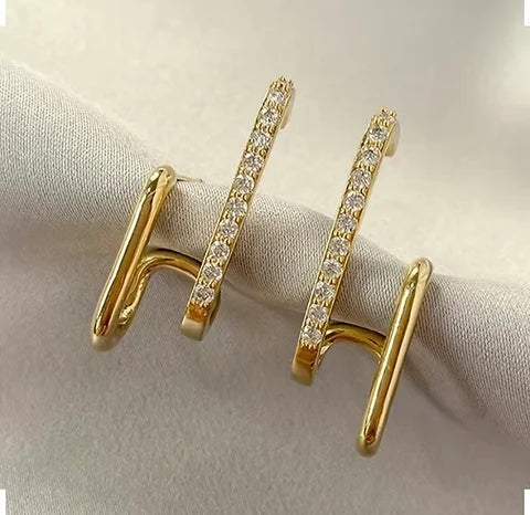 Maryam’s Essential Exquisite Rhinestone Hoop Shiny Earrings