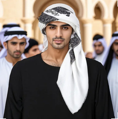 Maryam’s Essential Arab Men Premium Cotton Shemagh Scarf/Shawl
