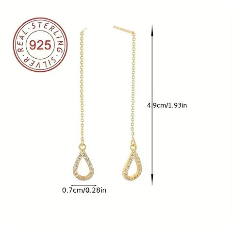 Maryam’s Essential Exquisite 925 Hypoallergenic Sterling Silver Tassel Earrings