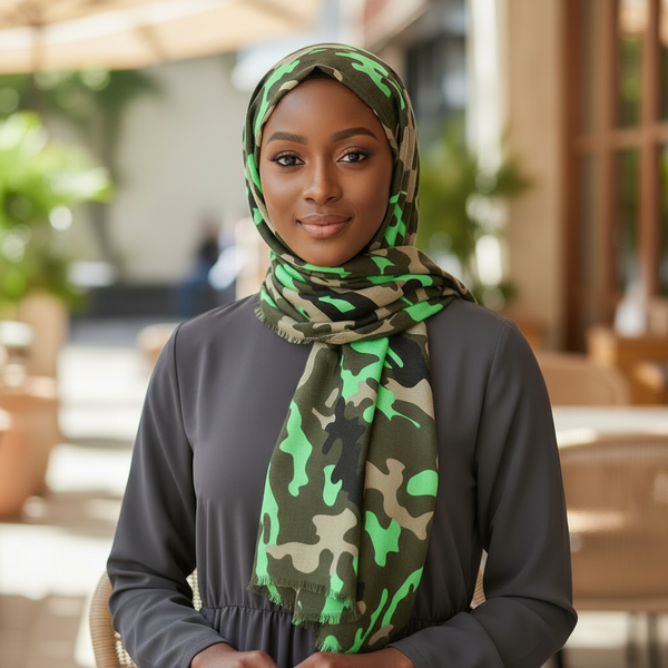 Maryam's Essential Cotton Viscose Military Camouflaged Hijab