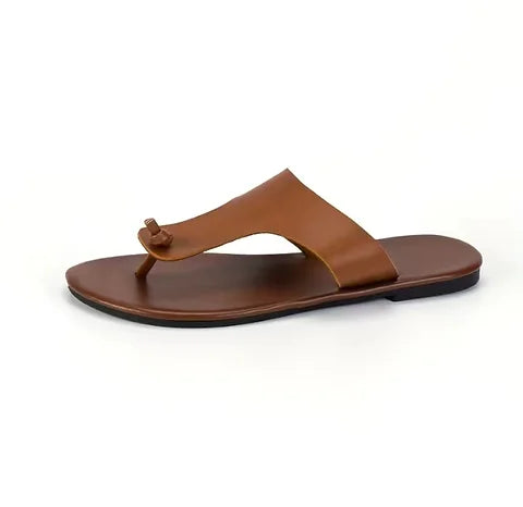 Maryam’s Essential Faux Leather Flip Flops Toe Slide Slipper Sandal