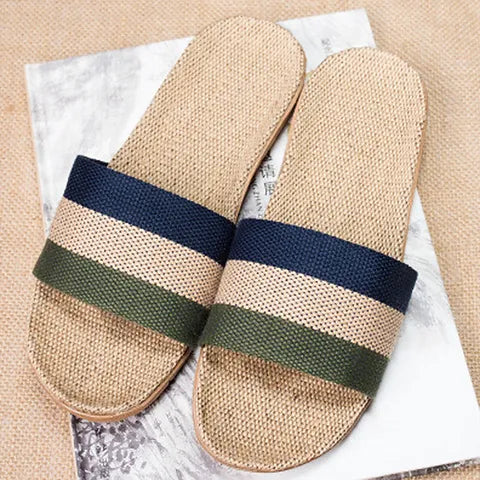 Maryam's Diamond Style Latest Anti-Slip Linen Slippers