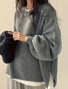 Maryam’s Essential Casual Knit Crew Neck Long Sleeves Pullover Sweater