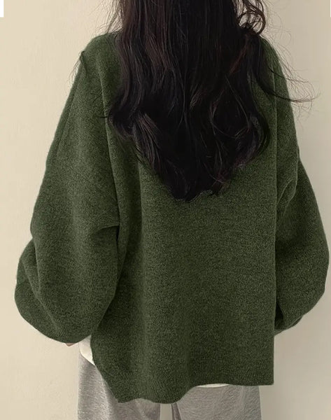 Maryam’s Essential Casual Knit Crew Neck Long Sleeves Pullover Sweater