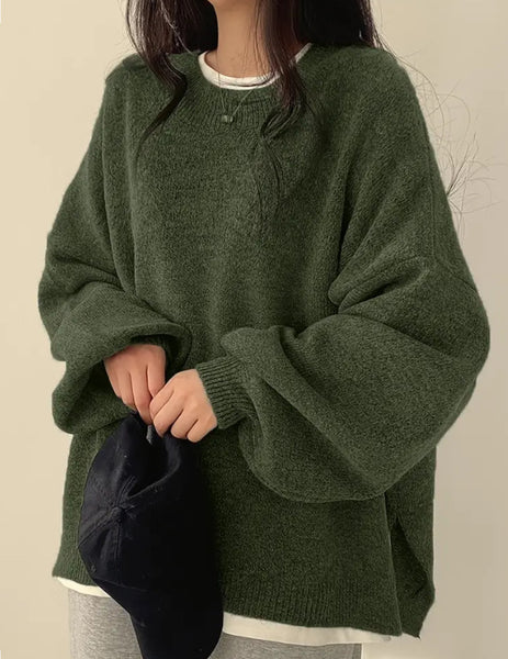 Maryam’s Essential Casual Knit Crew Neck Long Sleeves Pullover Sweater