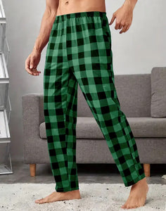 Maryam’s Essential Plaid Pattern Casual Loose Stretchy Elastic Waist Lounge Pants