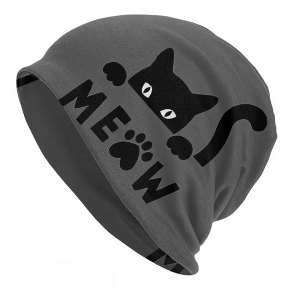 Maryam’s Essential Cute Cat Print Stretchy Beanie Hat