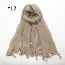 Maryam's Essential Plain Viscose Tassels Hijabs