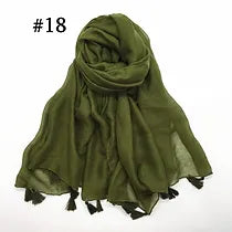 Maryam's Essential Plain Viscose Tassels Hijabs