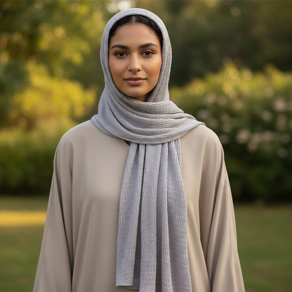 Maryam's Essential Premium Plain Crumple Wrinkle  Crinkle Chiffon Hijab