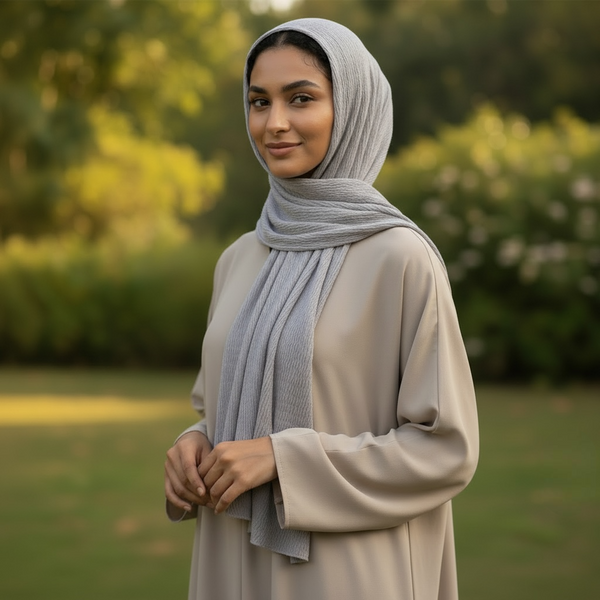 Maryam's Essential Premium Plain Crumple Wrinkle  Crinkle Chiffon Hijab