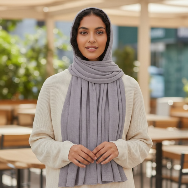 Maryam's Essential Premium Plain Crumple Wrinkle  Crinkle Chiffon Hijab