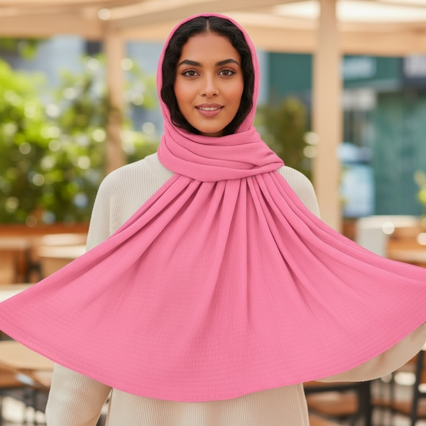 Maryam's Essential Premium Plain Crumple Wrinkle Crinkle Chiffon Hijab