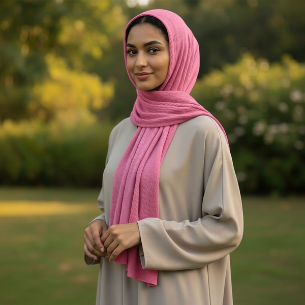 Maryam's Essential Premium Plain Crumple Wrinkle Crinkle Chiffon Hijab