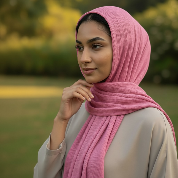 Maryam's Essential Premium Plain Crumple Wrinkle Crinkle Chiffon Hijab